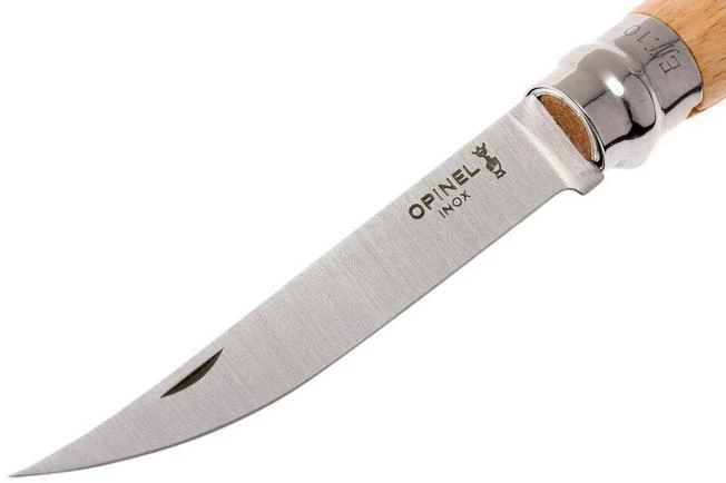 Opinel Pocket Knife No. 10 Slim Line, Stainless Steel, Beech 5 Opinel Pocket Knife No. 10 Slim Line, Stainless Steel, Beech - Image 3