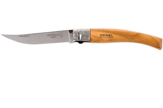 Opinel Pocket Knife No. 8 Slim Line, Stainless Steel, Olive Wood 3 Opinel Pocket Knife No. 8 Slim Line, Stainless Steel, Olive Wood