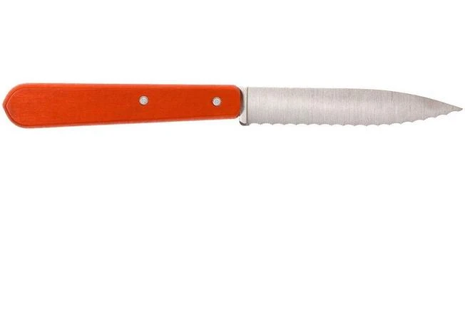 Opinel Serrated Peeling Knife N°113, Orange 4 Opinel Serrated Peeling Knife N°113, Orange - Image 2