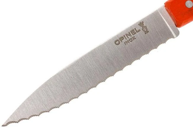Opinel Serrated Peeling Knife N°113, Orange 5 Opinel Serrated Peeling Knife N°113, Orange - Image 3