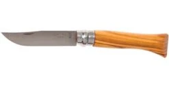 Opinel Pocket Knife No. 6 Luxury Range, Stainless Steel, Olive Wood