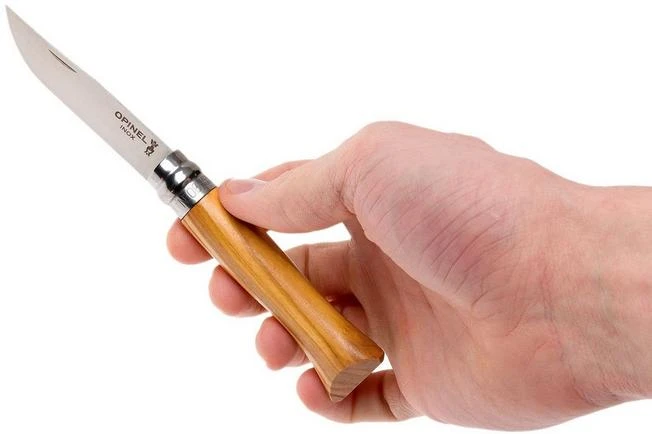 Opinel Pocket Knife No. 6 Luxury Range, Stainless Steel, Olive Wood 9 Opinel Pocket Knife No. 6 Luxury Range, Stainless Steel, Olive Wood - Image 7