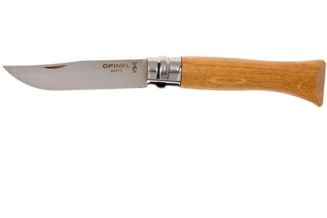 Opinel Pocket Knife No. 6 Luxury Range, Stainless Steel, Oak 3 Opinel Pocket Knife No. 6 Luxury Range, Stainless Steel, Oak