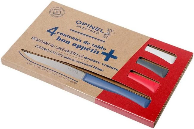 Opinel Bon Appetit+ Table Knives Set Of 4, Primo, Micro-serrated Blade 4 Opinel Bon Appetit+ Table Knives Set Of 4, Primo, Micro-serrated Blade - Image 2