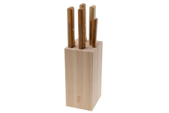 Opinel Parallèle 2402, 5-piece Knife Set Incl. Block 3 Opinel Parallèle 2402, 5-piece Knife Set Incl. Block