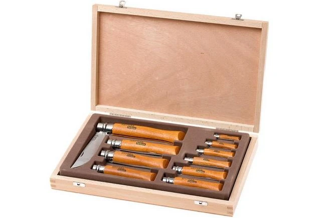 Opinel 10-piece Pocket Knife Set, Carbon Steel 3 Opinel 10-piece Pocket Knife Set, Carbon Steel