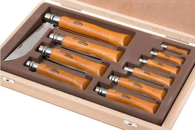 Opinel 10-piece Pocket Knife Set, Carbon Steel 4 Opinel 10-piece Pocket Knife Set, Carbon Steel - Image 2