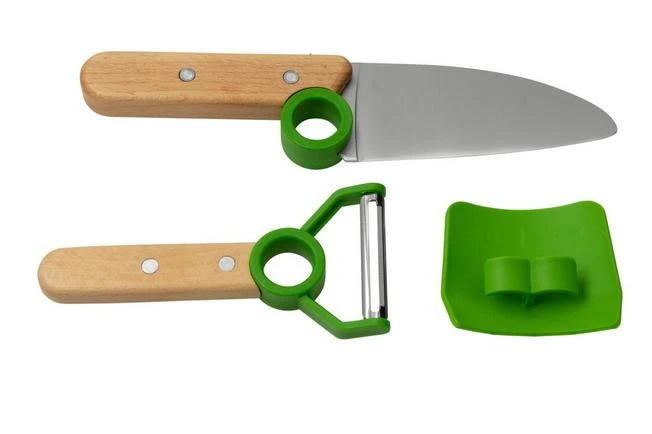Opinel Le Petit Chef 002577 Kitchen Knife Set, Green 4 Opinel Le Petit Chef 002577 Kitchen Knife Set, Green - Image 2